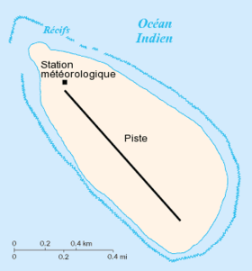 Carte de l'île Tromelin.