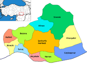 Districts de la province de Şanlıurfa