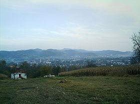 Teslić vue depuis le mont Gračun