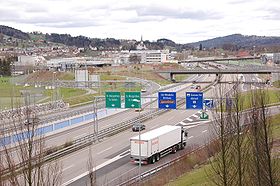 La E60 à Saint-Gall en Suisse