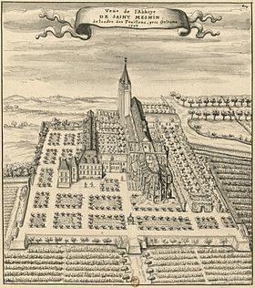 L'abbaye en 1707[1]