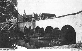 Le vieux pont, avant les bombardements de la Seconde Guerre Mondiale