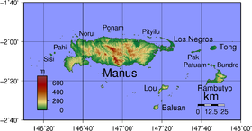 Carte topographique des îles de l'Amirauté