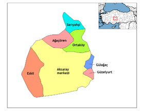 Districts de la province d’Aksaray