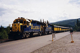 Train de ARR en gare de Denali (juillet 1998)