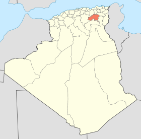 Localisation de la Wilaya de Batna