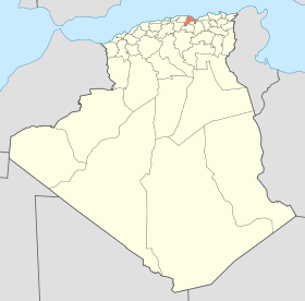 Localisation de la Wilaya de Béjaïa
