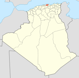 Localisation de la Wilaya de Tizi Ouzou