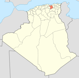 Localisation de la Wilaya de Sétif