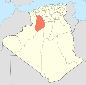 Localisation de la Wilaya d'El-Bayadh