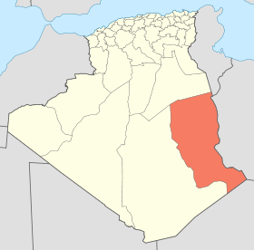 Localisation de la Wilaya d'Illizi