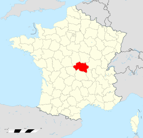 Localisation de l'Allier en France