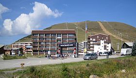 Vue de la station de ski de L'Alpe d'Huez