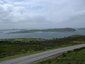 Vue de l'île Ristol depuis la Grande-Bretagne.