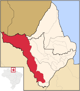 Localisation de Laranjal do Jari sur une carte