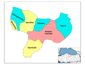 Districts de la province d’Amasya