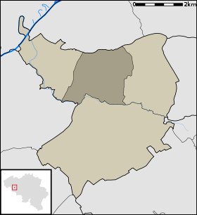 Localisation d'Amougies au sein de Mont-de-l'Enclus