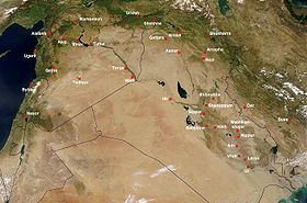 Mari et les principaux sites du Proche-Orient de la période paléo-babylonienne