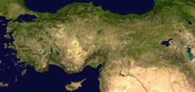 Image satellite de l'Anatolie.