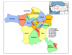 Districts de la province d’Ankara