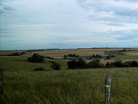 Panorama du village, direction nord-sud.