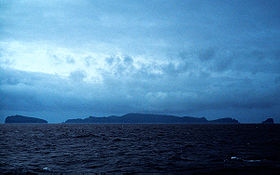 Vue des îles Antipodes.