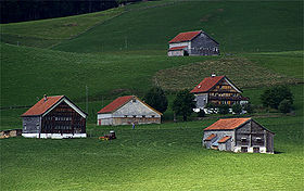 Vue aérienne de Appenzell (district)