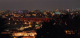 Les célèbres aqueducs d'Arcueil, illuminés la nuit depuis le 7 mars 2009