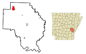 Arkansas County Arkansas Incorporated and Unincorporated areas Stuttgart Highlighted.svg