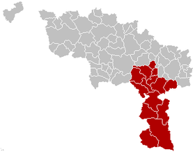 Localisation de l'arrondissement au sein de sa province