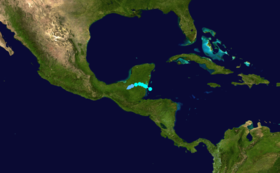 Trajectoire de la tempête tropicale Arthur