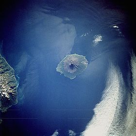 Image satellite de l'île Atlassov