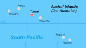 Tubuai sur la carte des Australes