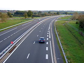 Photographie de la route A 71 : L'autoroute A71 près de Saint-Amand-Montrond