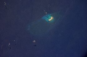 Vue satellite d'Isla de Aves.