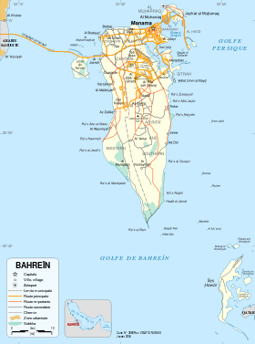 carte : Géographie du Bahreïn