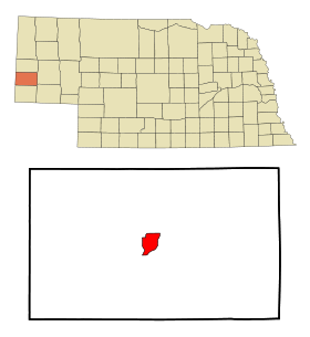 Banner County Nebraska Incorporated and Unincorporated areas Harrisburg Highlighted.svg