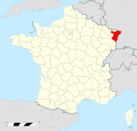 Localisation du Bas-Rhin en France