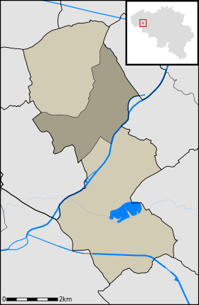 Localisation de Bavikhove au sein de Harelbeke