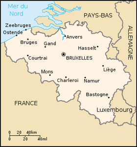 carte : Géographie de la Belgique