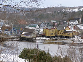 Village de Bear River en hiver