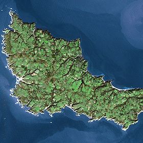 Image satellite de Belle-Île-en-Mer.