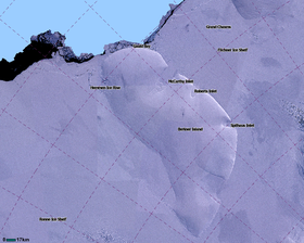 Image satellite de l'île Berkner