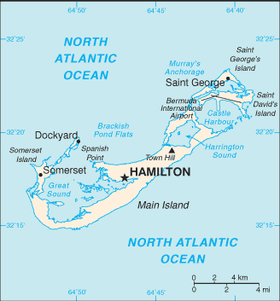 carte : Géographie des Bermudes