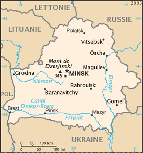 carte : Géographie de la Biélorussie
