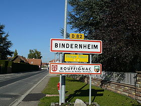 Entrée du village de Bindernheim
