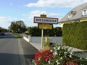 Entrée du village de Boesenbiesen.