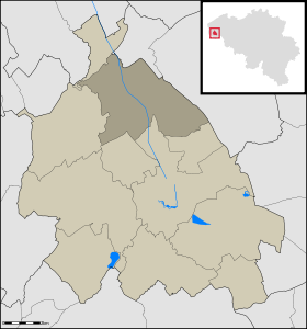 Localisation de Boezinge au sein d'Ypres