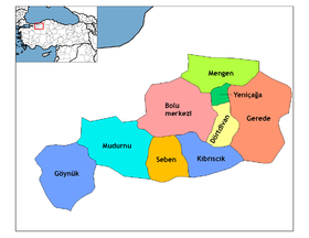 Districts de la province de Bolu