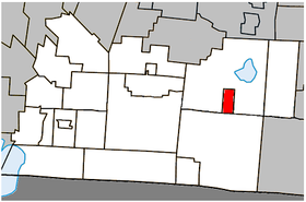 Localisation de la municipalité de village dans la MRC de Brome-Missisquoi